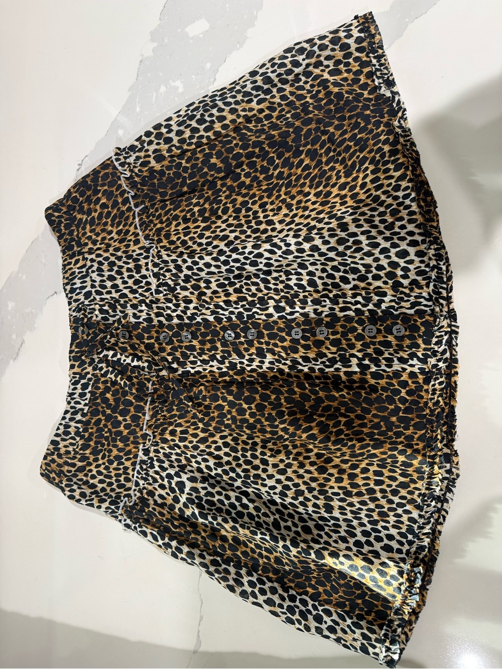 D&G Leopard Print Circle Skirt in Brown, Black & Cream